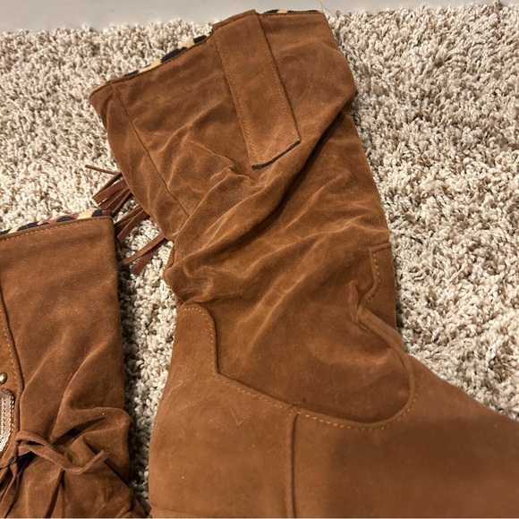 Brown Suede Women's Boots - Picture 5 of 13